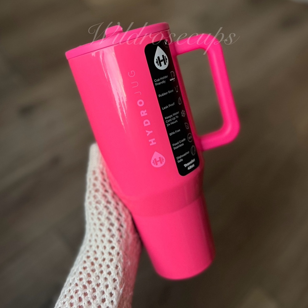 Hydrojug Neon FLARE Glossy Pink 40oz Traveler